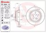 Тормозной диск BREMBO 08.9584.11 Тормозной диск BREMBO 08.9584.11