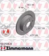 Тормозной диск ZIMMERMANN 150.2928.20 Тормозной диск ZIMMERMANN 150.2928.20