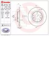 Тормозной диск BREMBO 08.A112.11 Тормозной диск BREMBO 08.A112.11