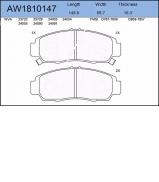 Комплект тормозных колодок AYWIPARTS AW1810147 Комплект тормозных колодок AYWIPARTS AW1810147