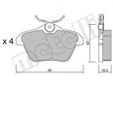 Комплект тормозных колодок METELLI 22-0113-0 Комплект тормозных колодок METELLI 22-0113-0
