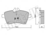Комплект тормозных колодок METELLI 22-0646-0