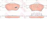 Комплект тормозных колодок TRW GDB3457 Комплект тормозных колодок TRW GDB3457
