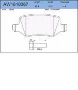 Комплект тормозных колодок AYWIPARTS AW1810367