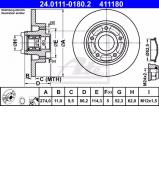 Тормозной диск ATE 24.0111-0180.2 Тормозной диск ATE 24.0111-0180.2
