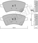 Комплект тормозных колодок METELLI 22-0702-0 Комплект тормозных колодок METELLI 22-0702-0