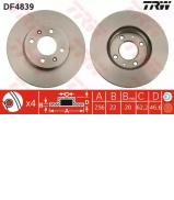 Тормозной диск TRW DF4839 Тормозной диск TRW DF4839