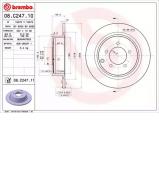 Тормозной диск BREMBO 08.C247.11 Тормозной диск BREMBO 08.C247.11
