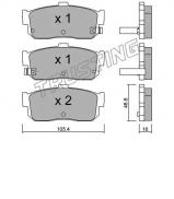 Комплект тормозных колодок TRUSTING 200.1