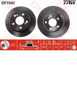 Тормозной диск TRW DF1583 Тормозной диск TRW DF1583