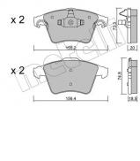 Комплект тормозных колодок METELLI 22-0552-3 Комплект тормозных колодок METELLI 22-0552-3