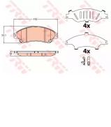 Комплект тормозных колодок TRW GDB3633 Комплект тормозных колодок TRW GDB3633
