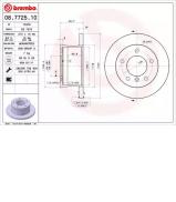 Тормозной диск BREMBO 08.7725.10 Тормозной диск BREMBO 08.7725.10