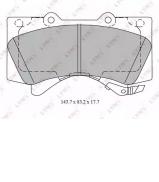 Комплект тормозных колодок LYNXauto BD-7580 Комплект тормозных колодок LYNXauto BD-7580