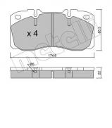 Комплект тормозных колодок METELLI 22-0268-0 Комплект тормозных колодок METELLI 22-0268-0