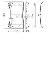 Комплект тормозных колодок BOSCH 0 986 494 694 Комплект тормозных колодок BOSCH 0 986 494 694