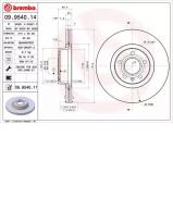 Тормозной диск BREMBO 09.9540.11 Тормозной диск BREMBO 09.9540.11